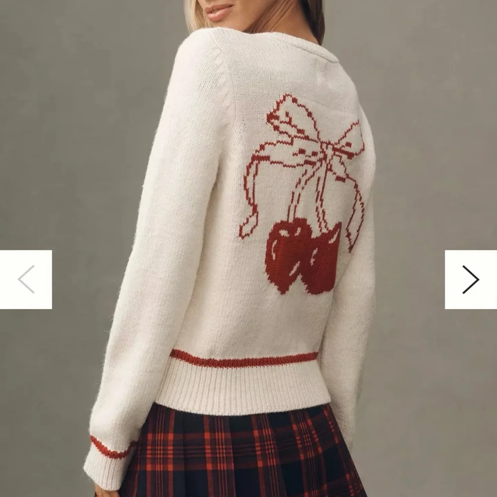 NWT Maeve Cherry Pattern Sweater - Picture 1 of 3